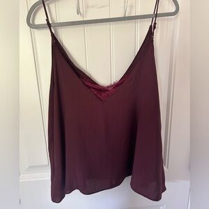 Free People Burgundy Tank Top